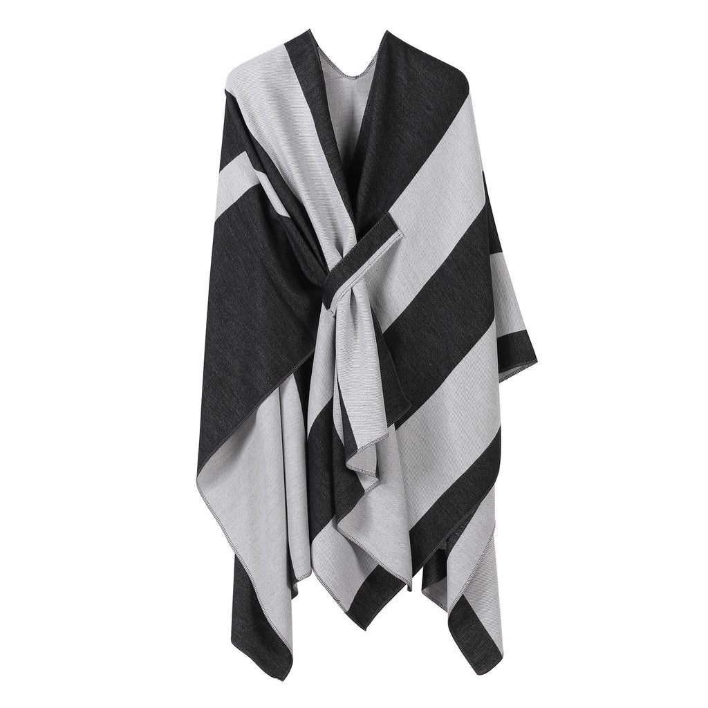 Shawl Plus Bar Split Double-sided All-match Trip Shoot Cloak