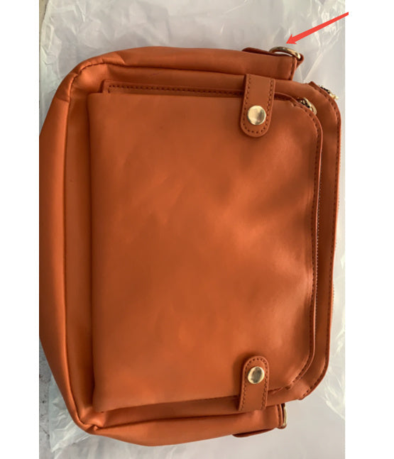 European And American Retro Three-layer Leather Messenger Bag