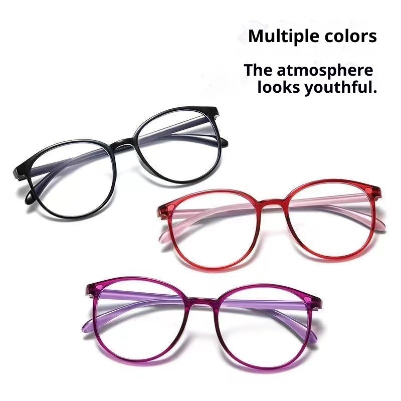 High Quality Round Frame Reading HD Anti-fatigue Ultralight Presbyopic Glasses