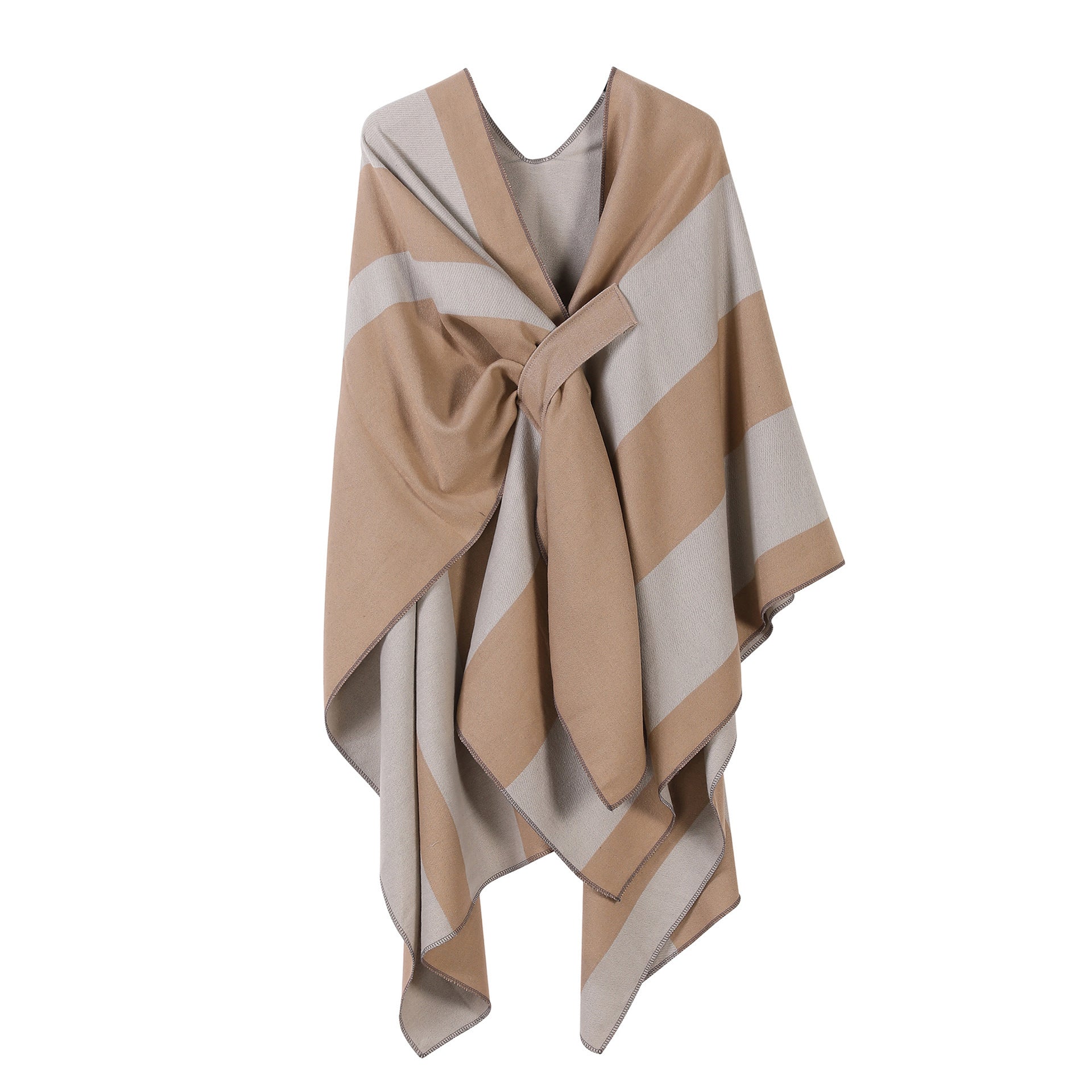 Shawl Plus Bar Split Double-sided All-match Trip Shoot Cloak